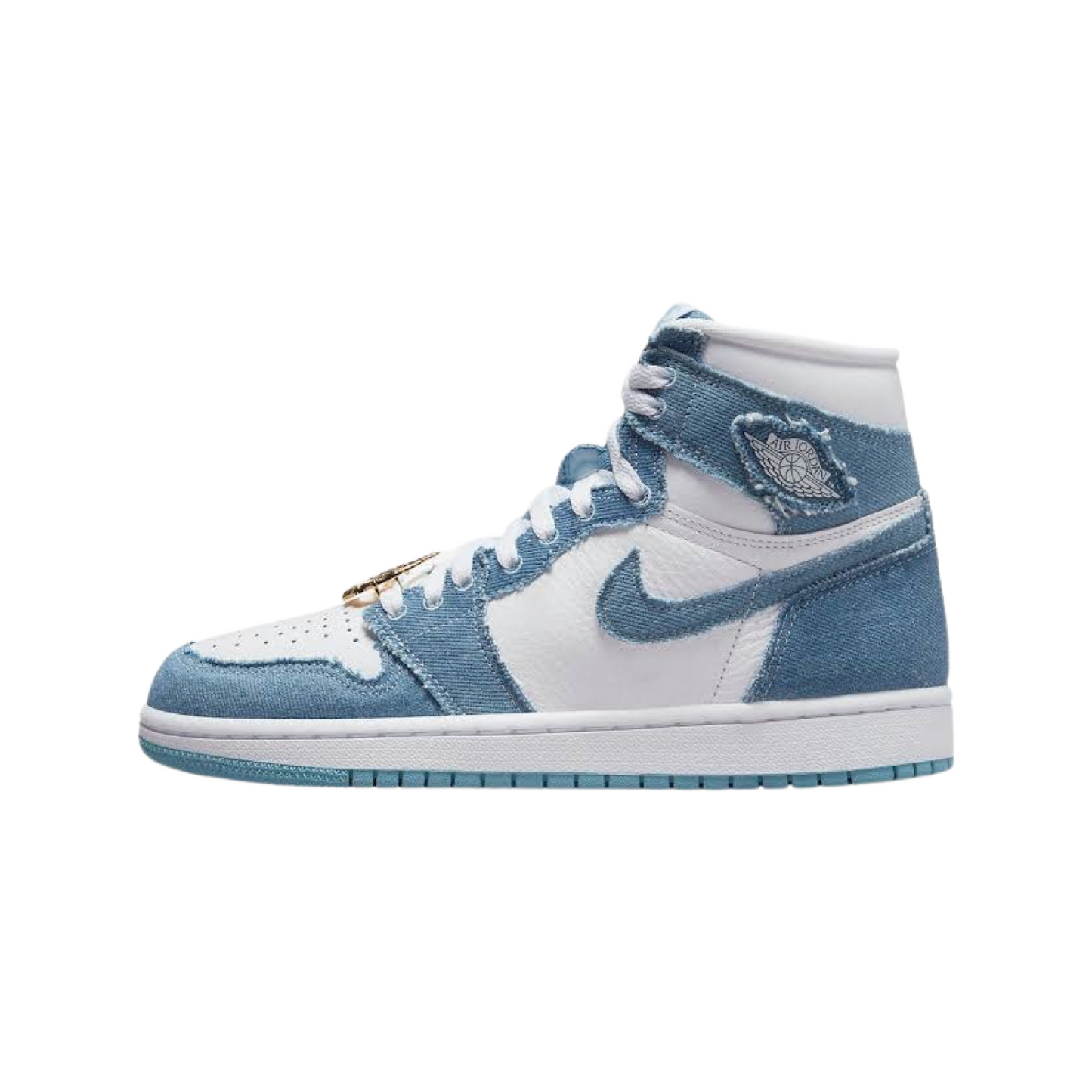 Women's Air Jordan 1 High OG Denim White Boarder Blue