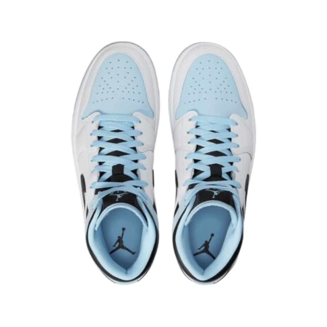 Air Jordan 1 Mid Reverse Ice Blue Black White