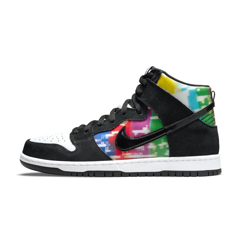 Nike SB Dunk High Pro TV Signal Black White Multi Panda