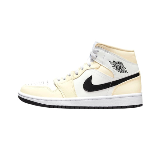 Womens Air Jordan 1 Mid Coconut Milk White Black