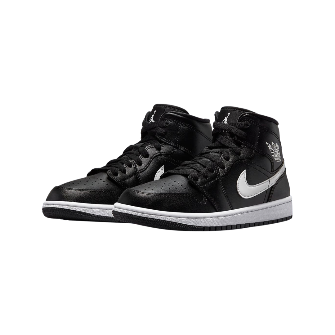 Women's Air Jordan 1 Mid Black White Black