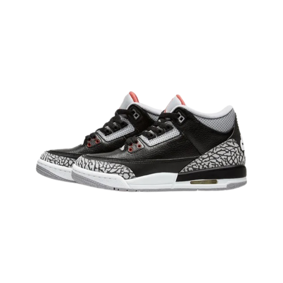 Air Jordan 3 Retro 2018 GS Black Fire Red Cement Grey White