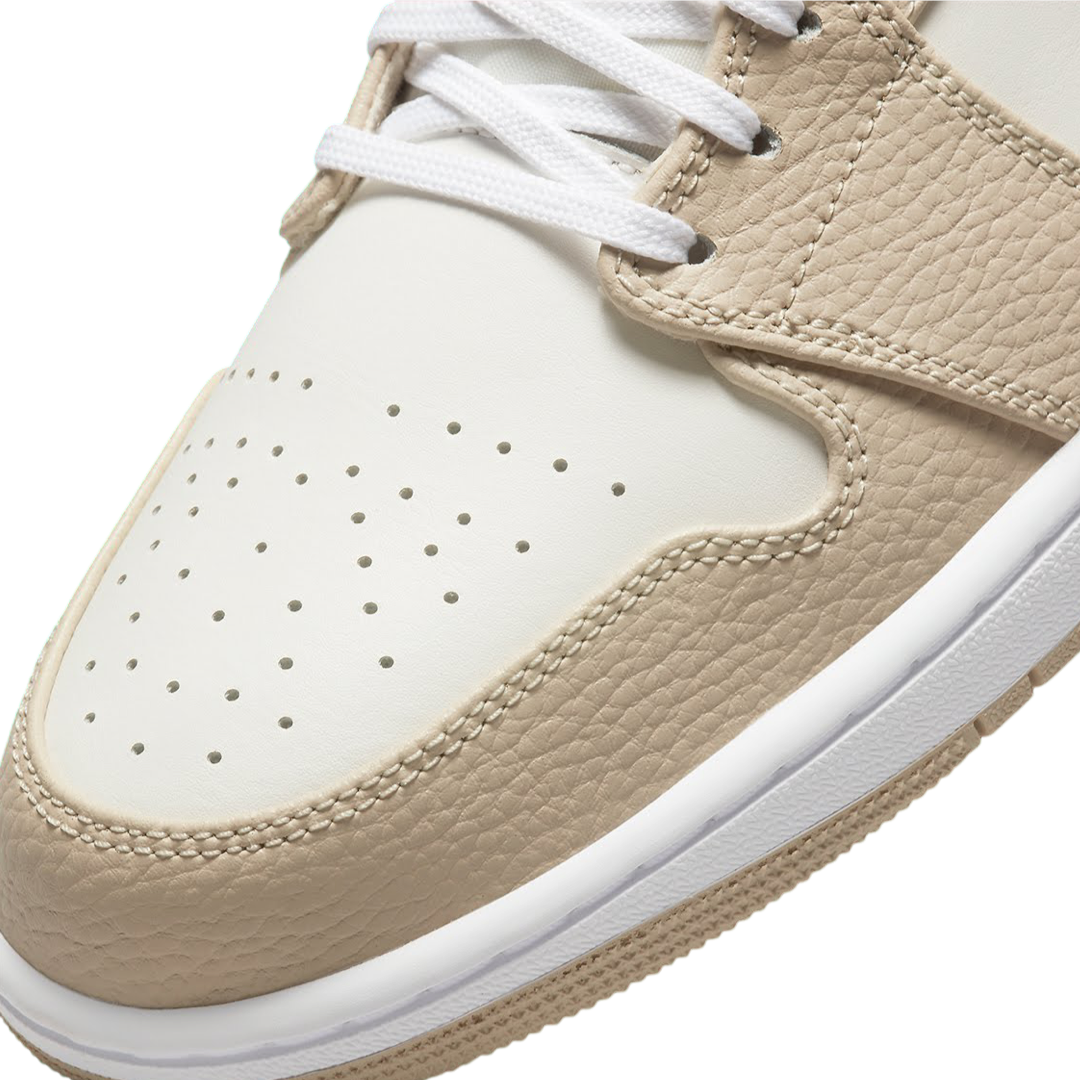 Air Jordan 1 Low SE Heavy Tan Leather Sail Rattan University Red