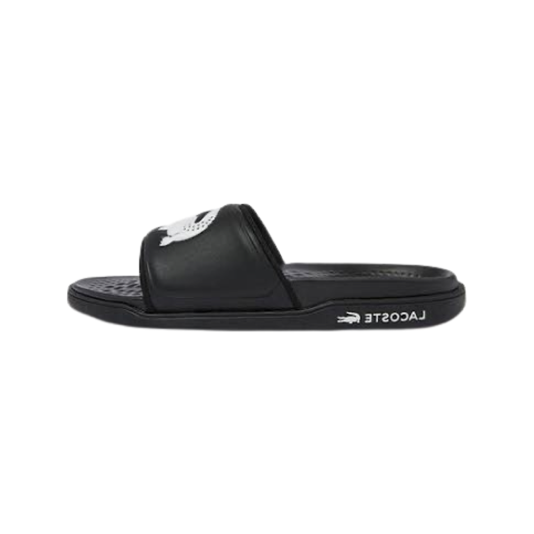 Women's Lacoste Croco Dualiste Slide Black White