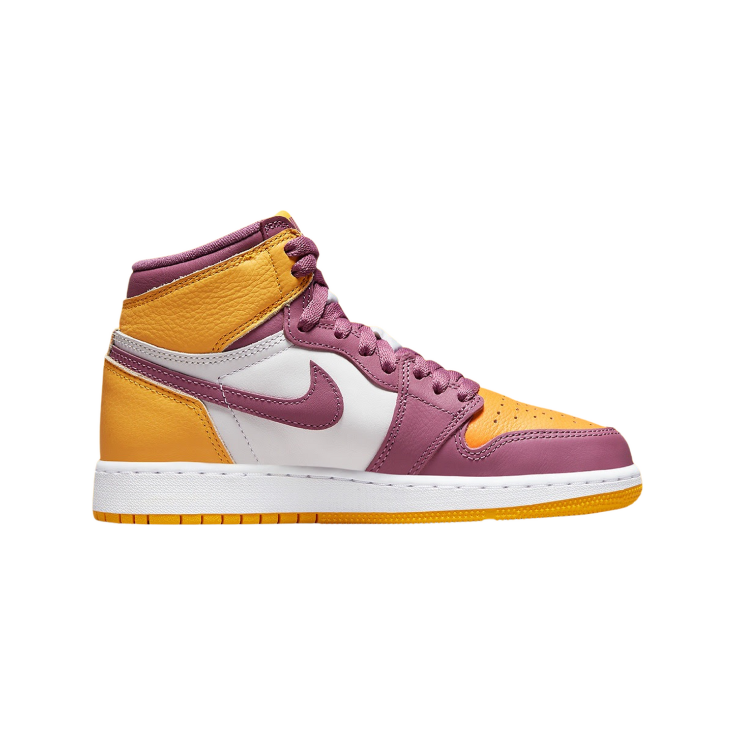 Air Jordan 1 High Retro GS Brotherhood University Gold Light Bordeaux White