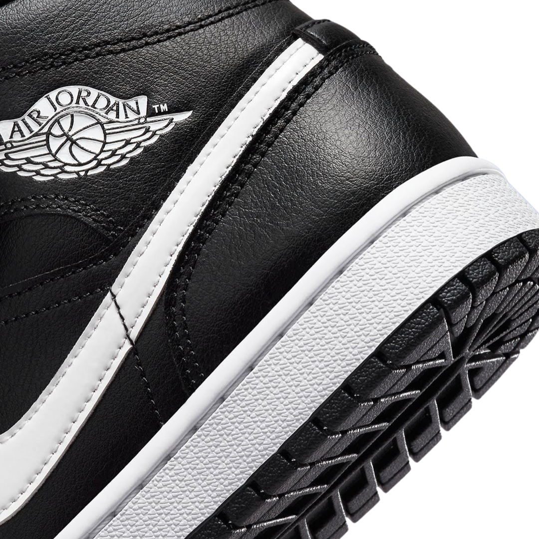 Women's Air Jordan 1 Mid Black White Black