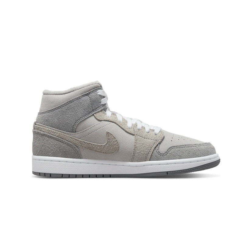Women's Air Jordan 1 Mid Particle Grey Suede