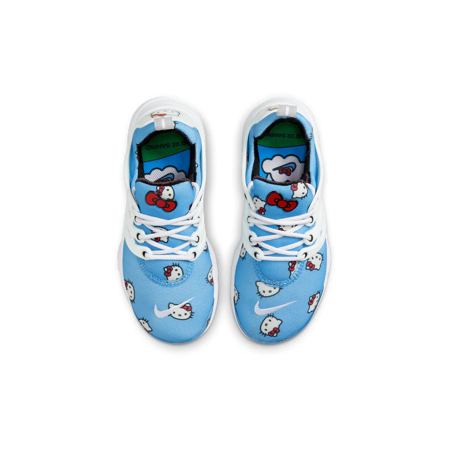 Kids Nike Presto x Hello Kitty University Blue Black White Pre-School Sizing