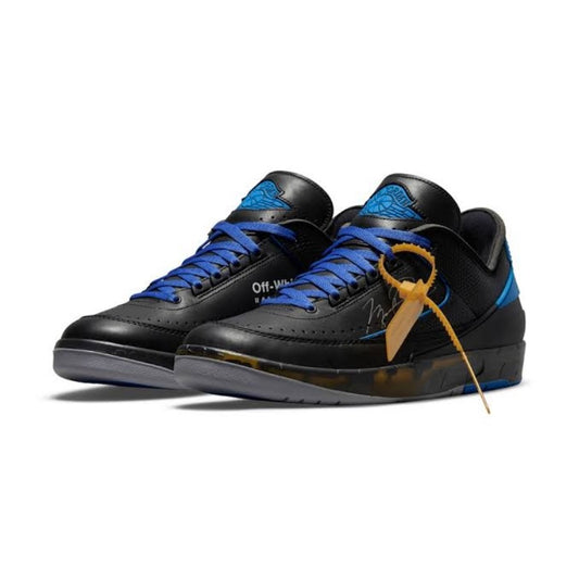 Off-White x Jordan 2 Retro Low Black Blue