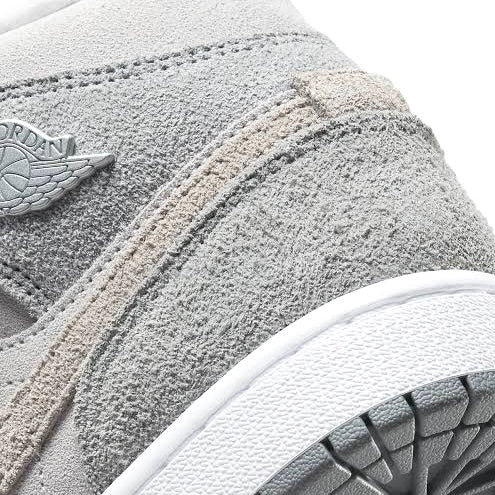 Women's Air Jordan 1 Mid Particle Grey Suede