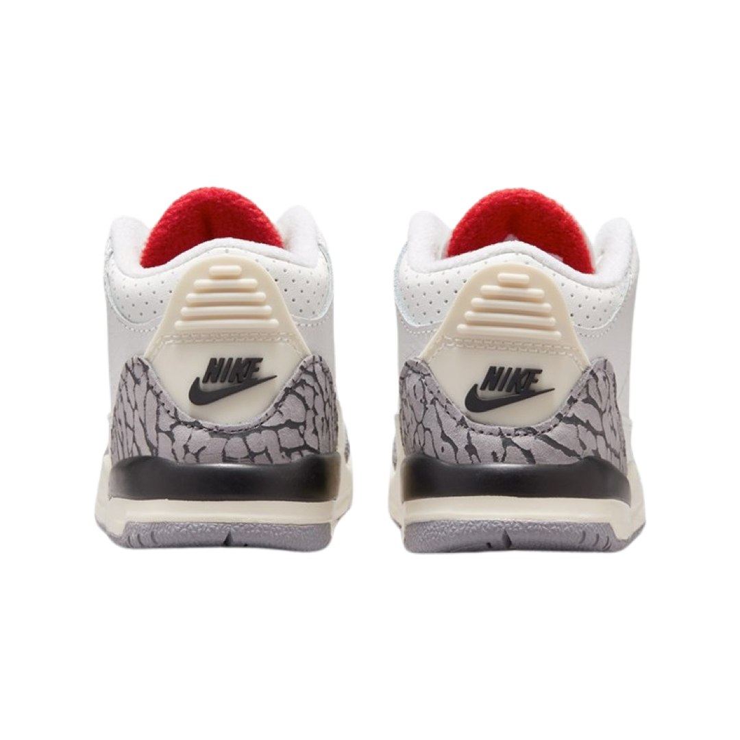 Toddler Air Jordan 3 Retro White Cement Reimagined White Cement Summit White Fire Red Black