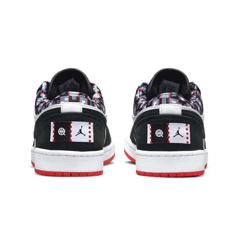 Air Jordan 1 Low Quai 54 White Black University Red