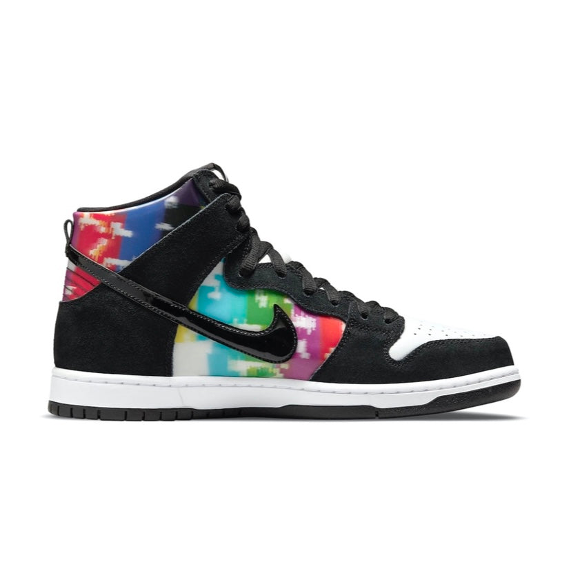 Nike SB Dunk High Pro TV Signal Black White Multi Panda