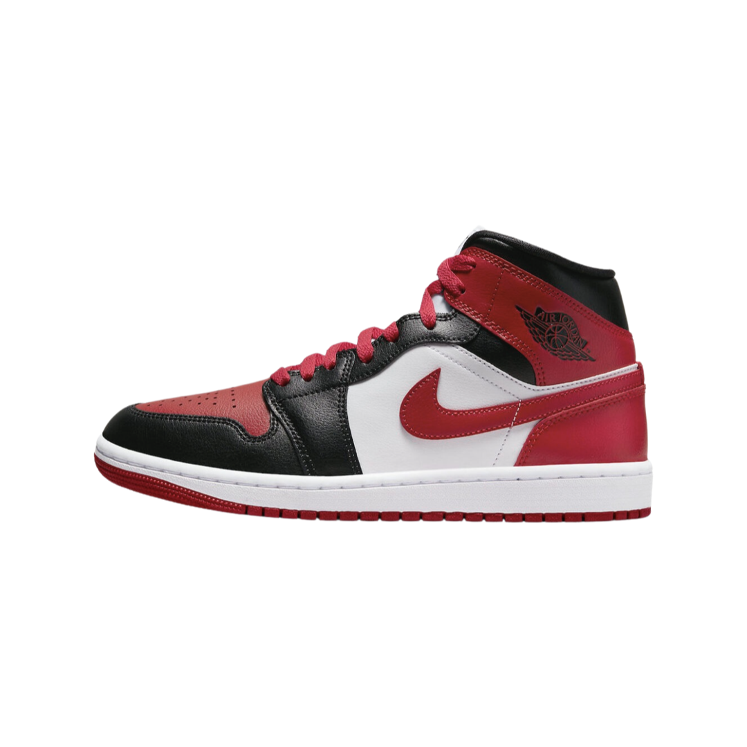 Women's Air Jordan 1 Mid Black Gym Red White