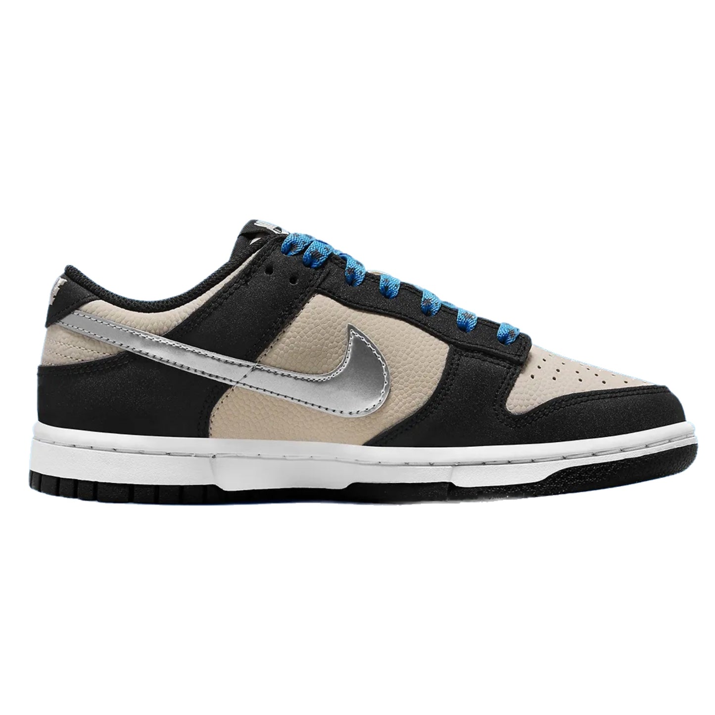 Women's Nike Dunk Low Starry Laces Light Bone Metallic Silver Black