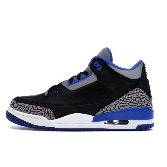 Air Jordan 3 Retro Black 'Sport Blue' Black Sport Blue Wolf Grey 136064-007