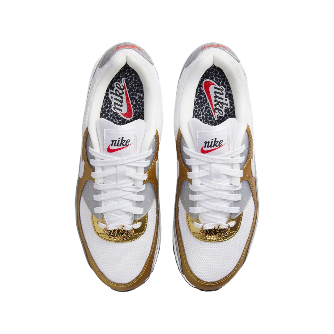 Women's Nike Air Max 90 Metallic Gold Silver