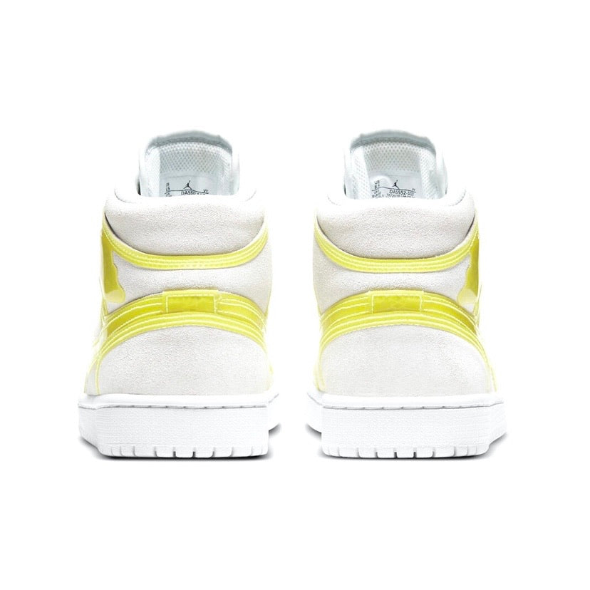 Women's Air Jordan 1 Mid Luxe Off White Optic Yellow White