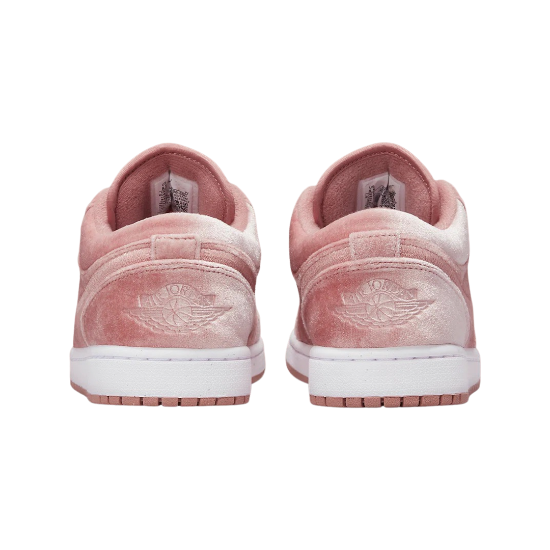 Women's Air Jordan 1 Low Pink Velvet Rust Pink White