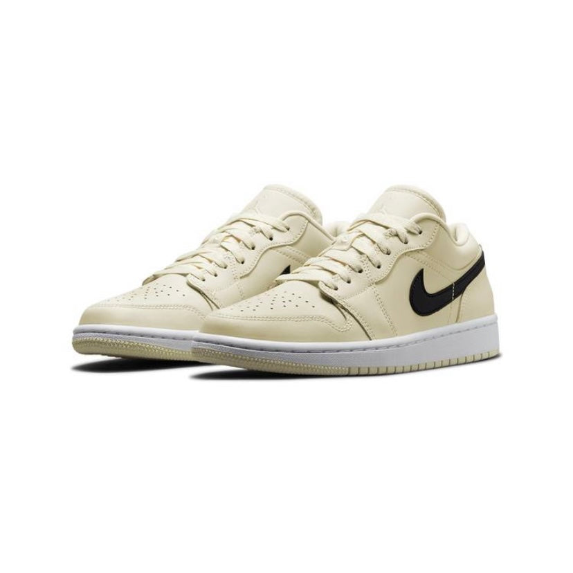 Women's Air Jordan 1 Low Coconut Milk White Black