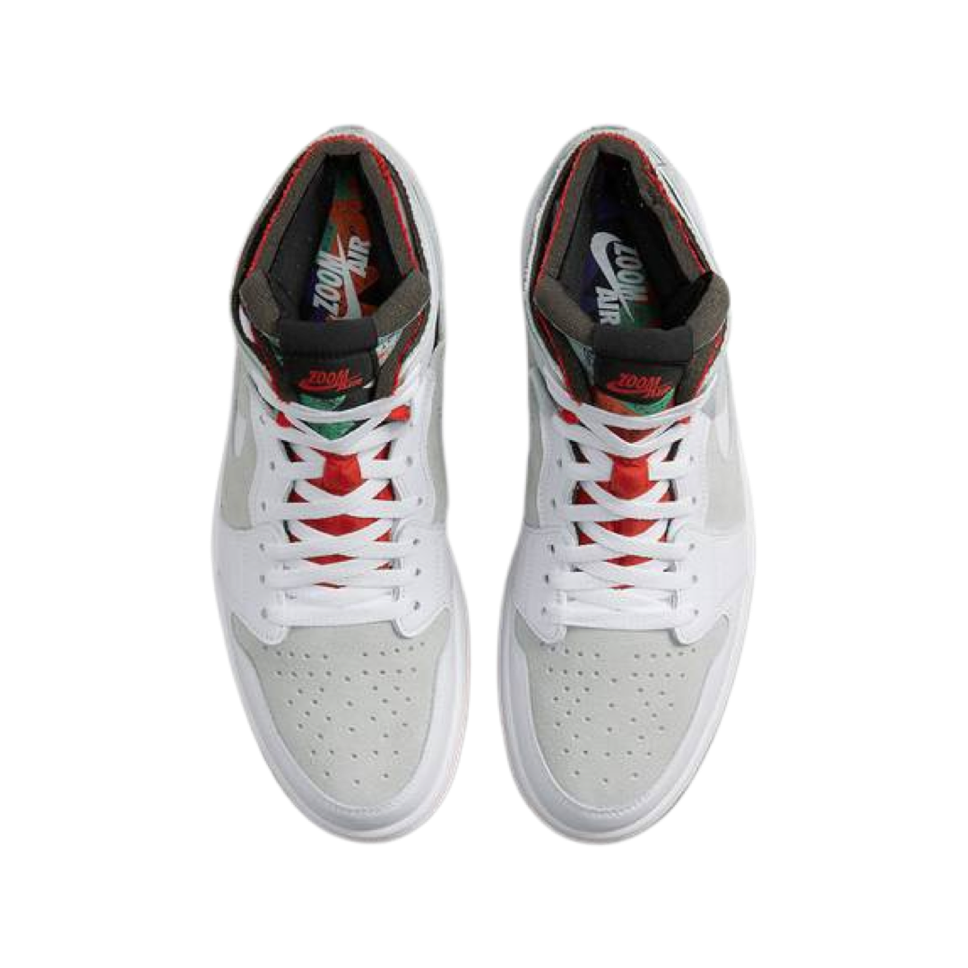 Air Jordan 1 High Zoom Air CMFT Hare White Light Silver Dark Concord True Red