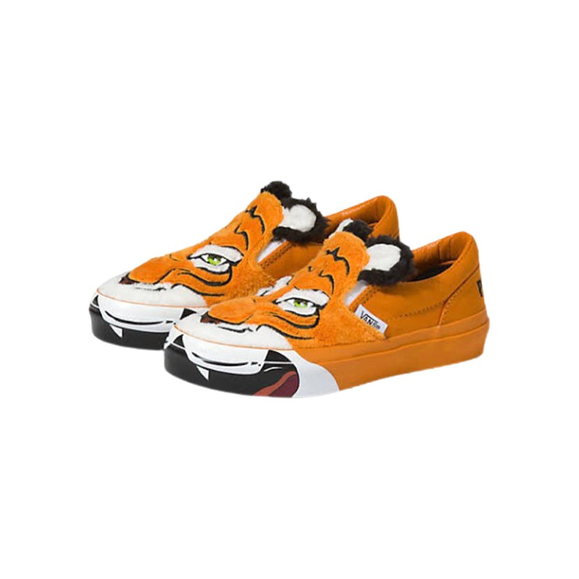 Vans Kids Classic Slip On vel-cro Discover Project Multi Tiger