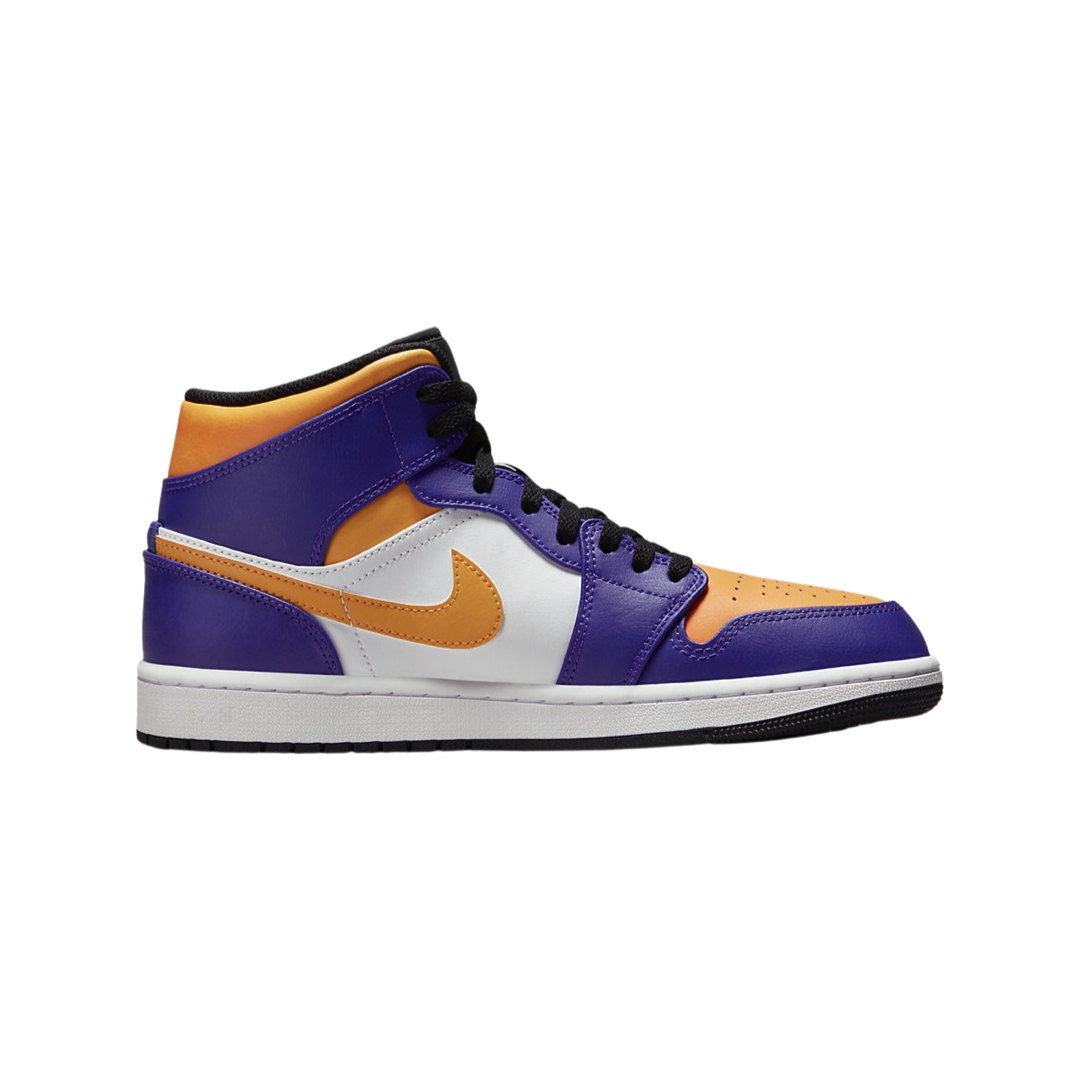 Air Jordan 1 Mid Purple White Yellow Black