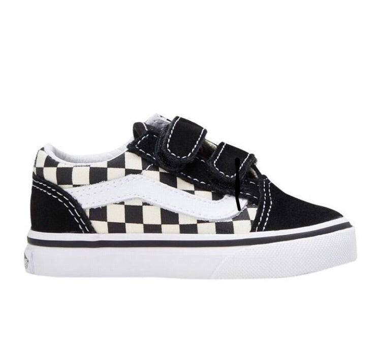 Toddler Old Skool V Primary Checkerboard Black White