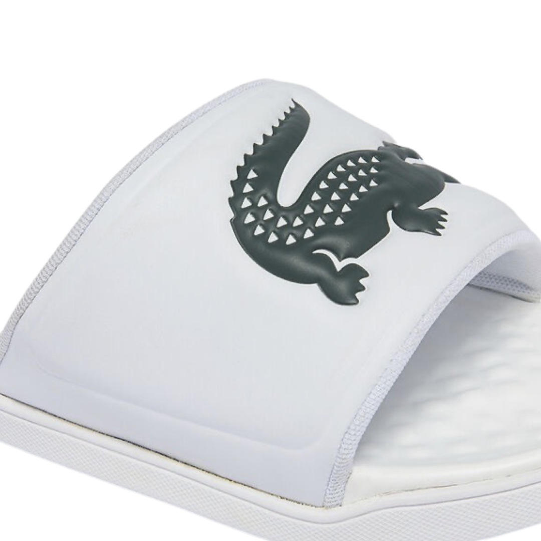 Lacoste Croco Dualiste Slide 0722 White Dark Green