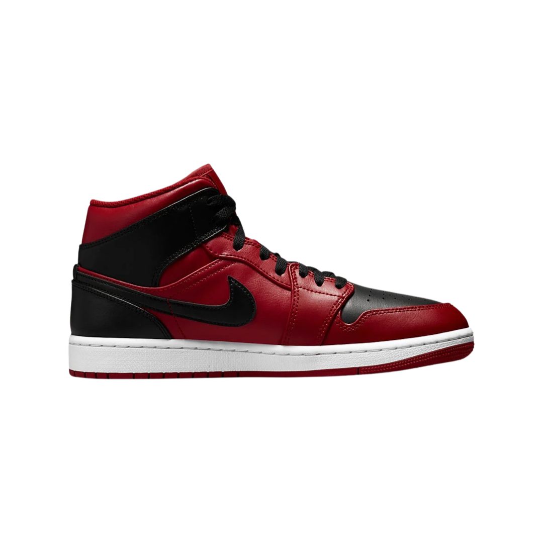 Air Jordan 1 Mid Reverse Bred Gym Red Black White