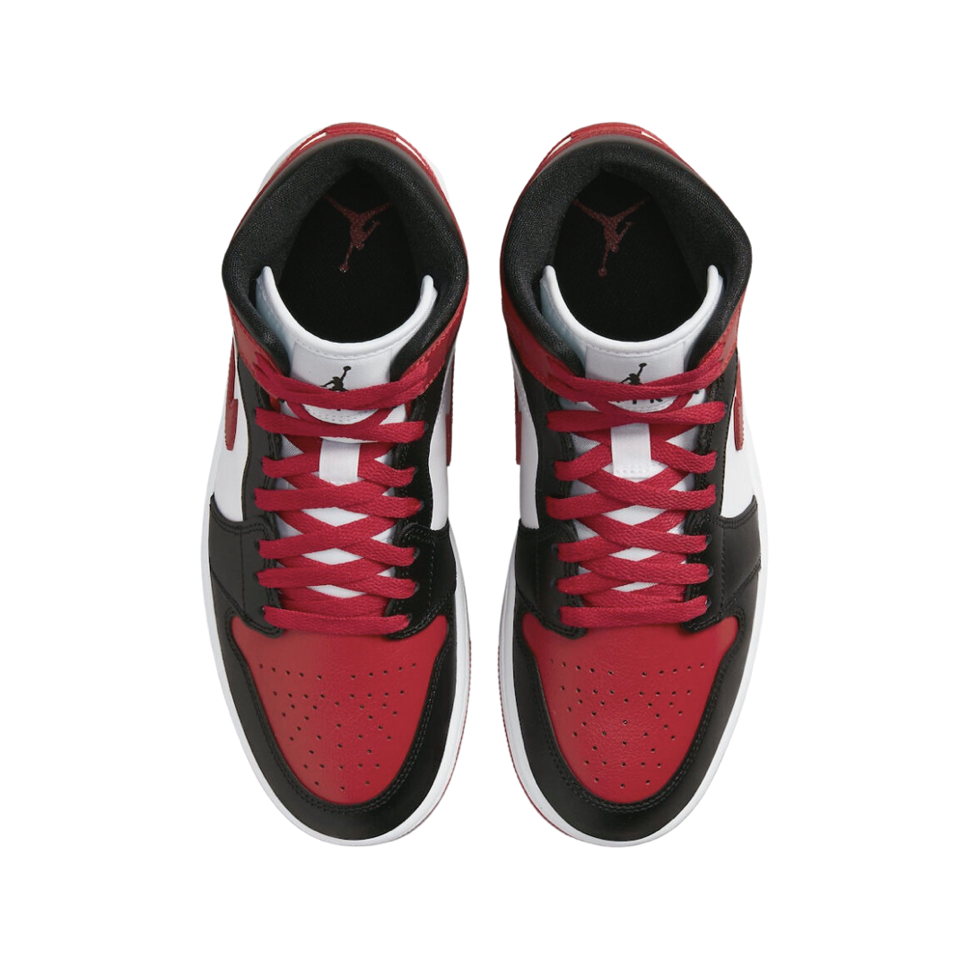 Women's Air Jordan 1 Mid Black Gym Red White