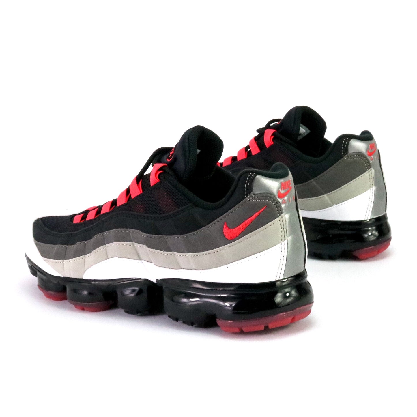 Air VaporMax 95 White Hot Red Dark Pewter