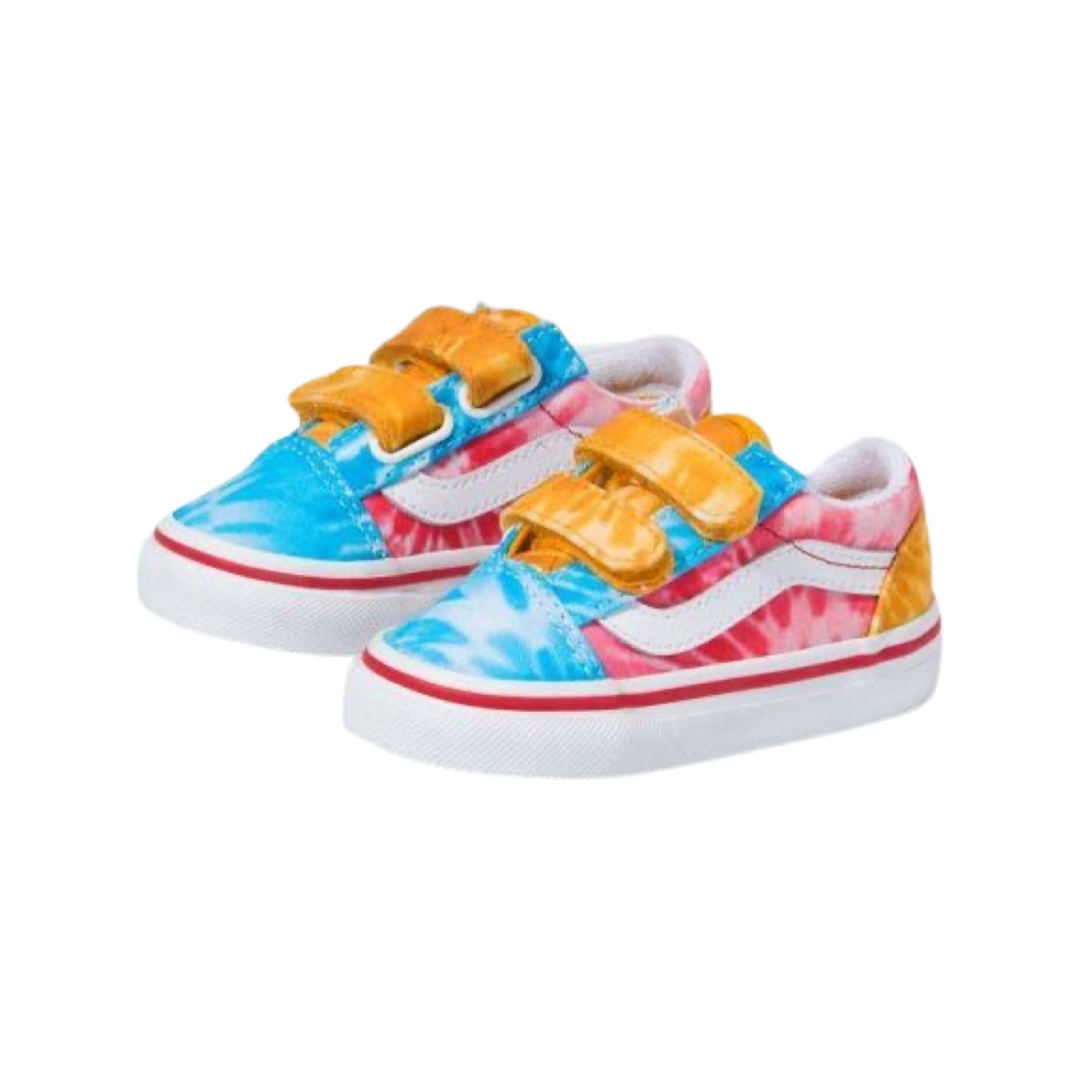 Toddler Old Skool Tie Dye Block Multi True White