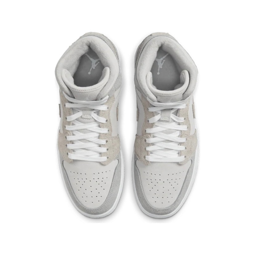 Women's Air Jordan 1 Mid Particle Grey Suede
