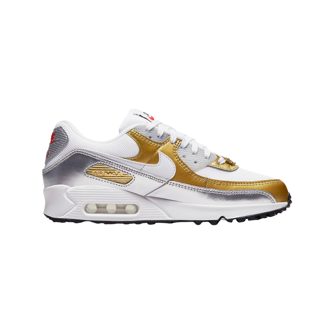 Women's Nike Air Max 90 Metallic Gold Silver