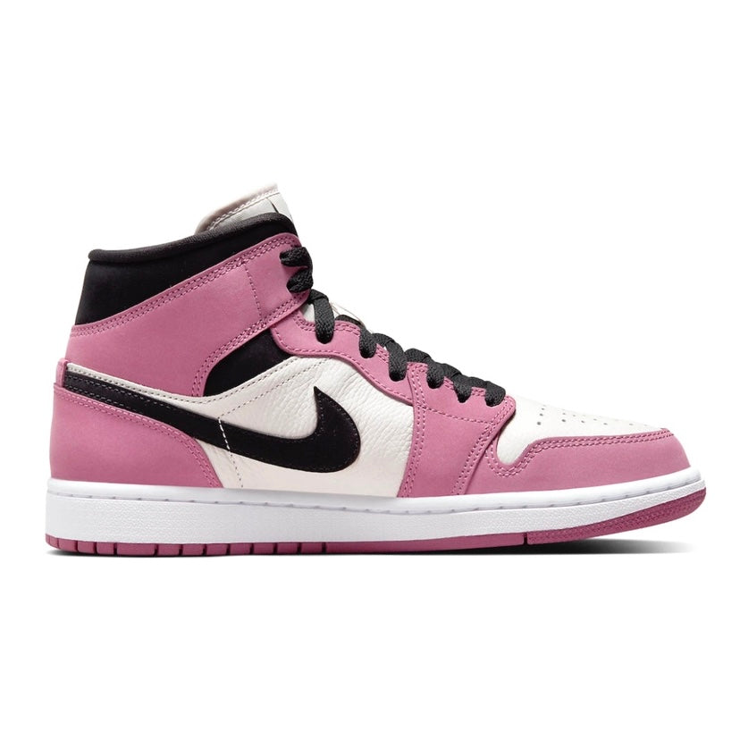 Womens Air Jordan 1 Mid Berry Pink Light Black