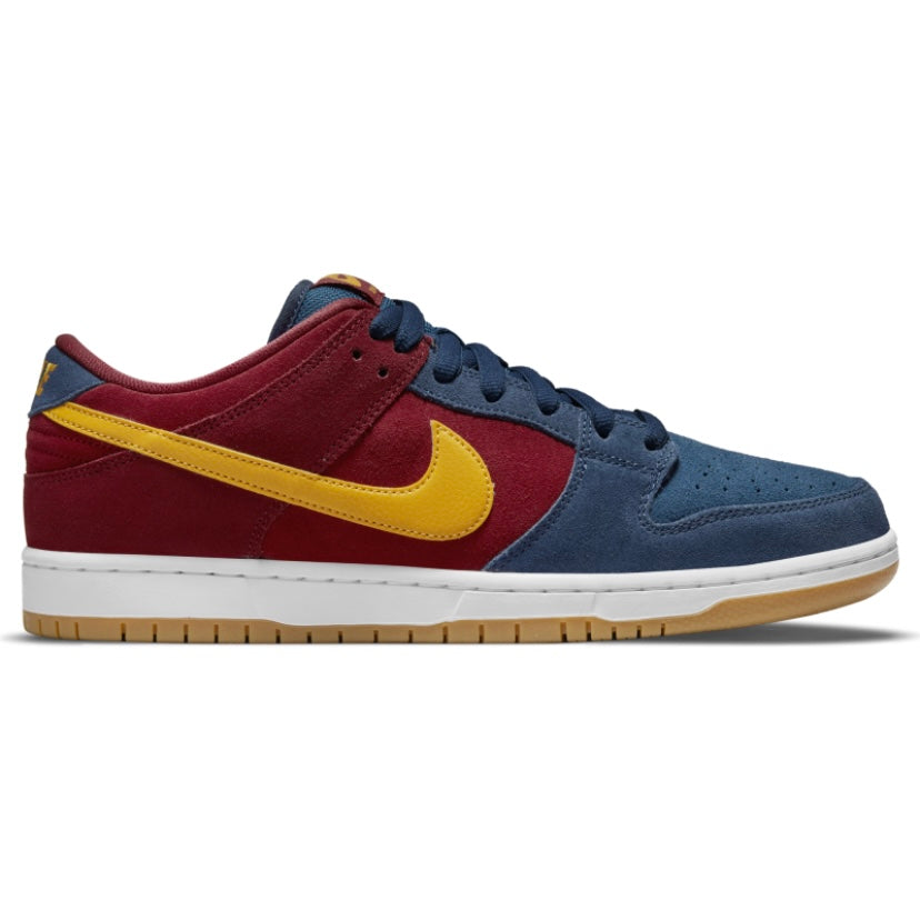 Nike SB Dunk Low Pro Premium Barcelona Navy University Gold Gym Red