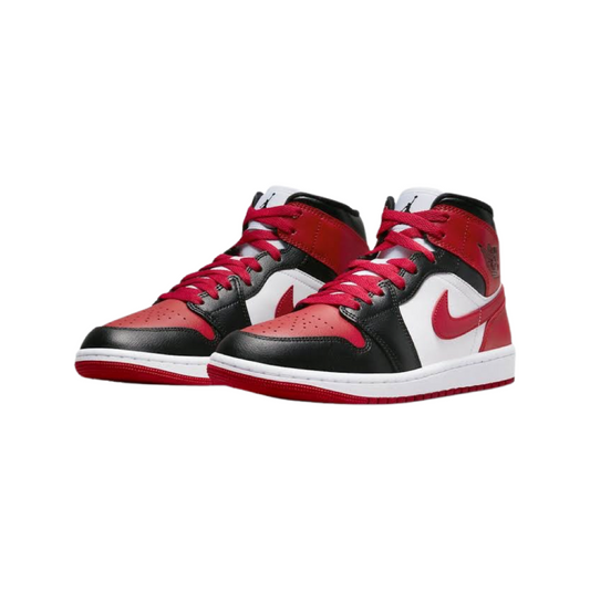 Women's Air Jordan 1 Mid Black Gym Red White