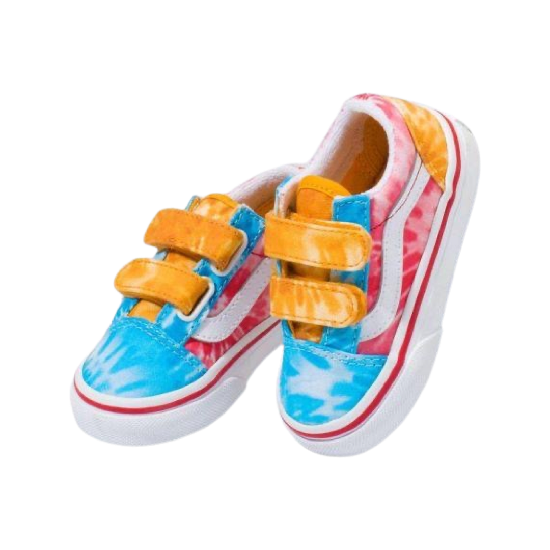 Toddler Old Skool Tie Dye Block Multi True White