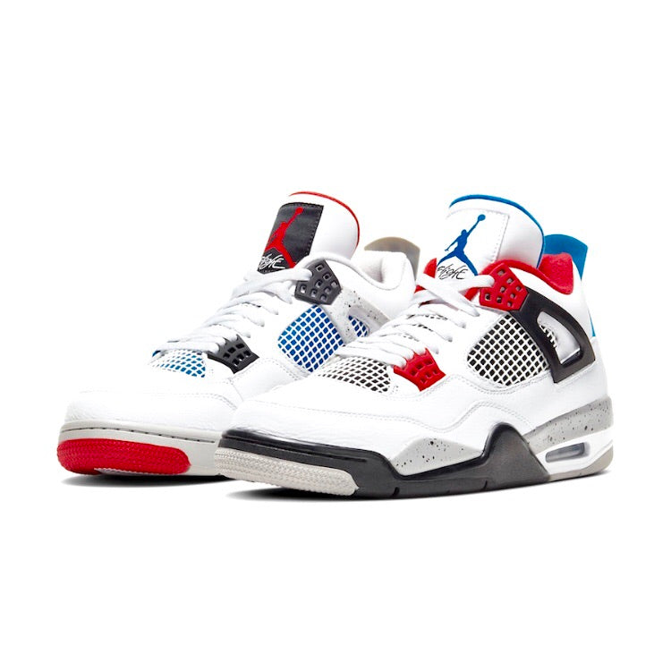 Air Jordan 4 Retro What The? White Military Blue Fire Red