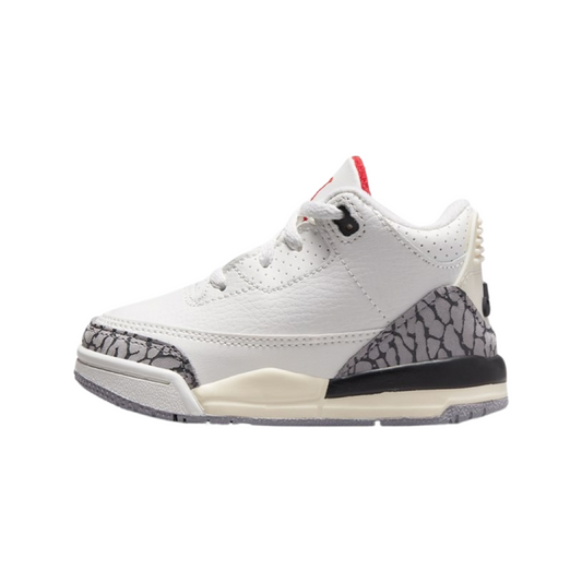 Toddler Air Jordan 3 Retro White Cement Reimagined White Cement Summit White Fire Red Black