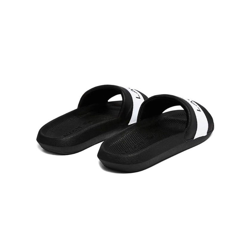 Womens Croco Slide 0721 Black White By Lacoste