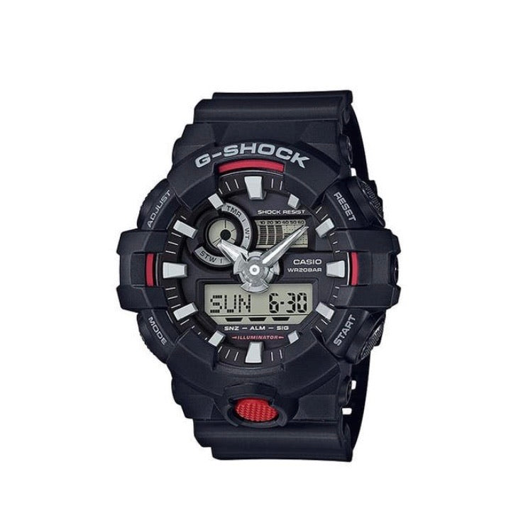 G-Shock GA700-1A Black Red Silver