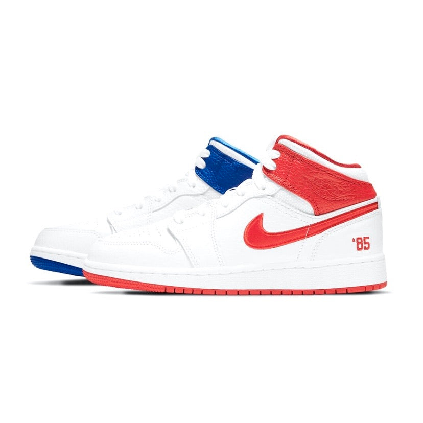 Air Jordan 1 GS Mid 85 Mismatch Red Blue White