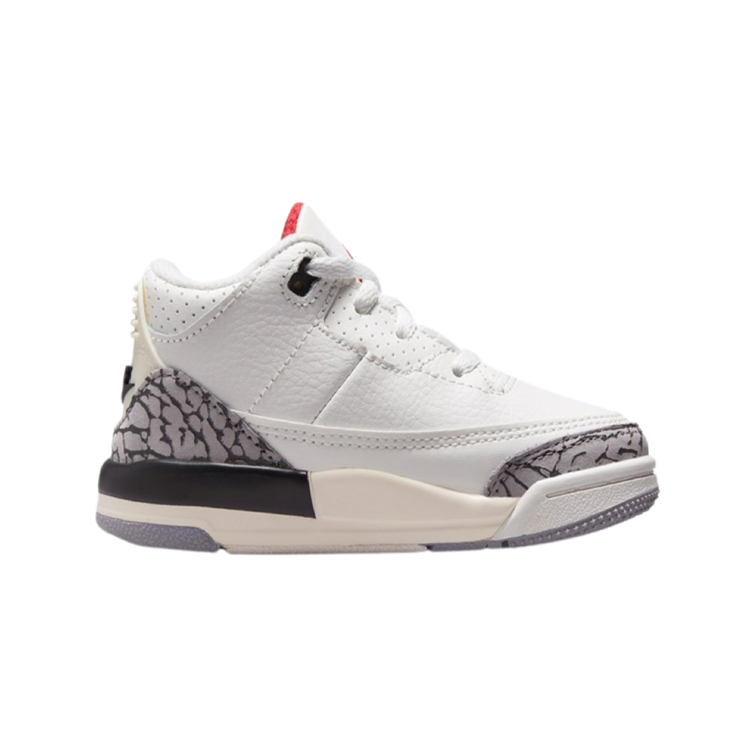 Toddler Air Jordan 3 Retro White Cement Reimagined White Cement Summit White Fire Red Black