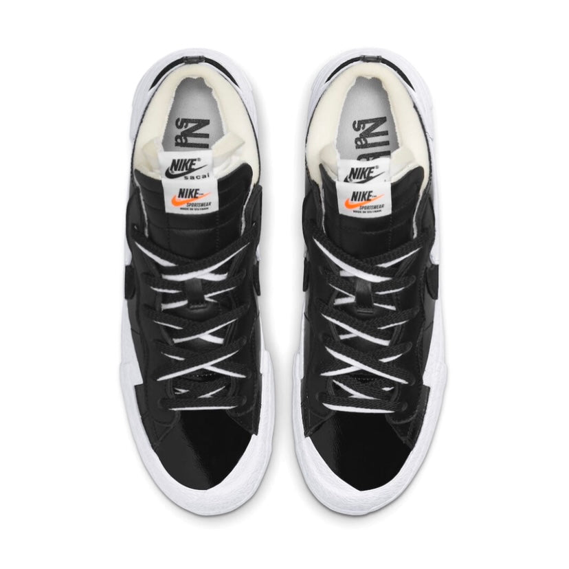 Nike x Sacai Blazer Low Patent Black White