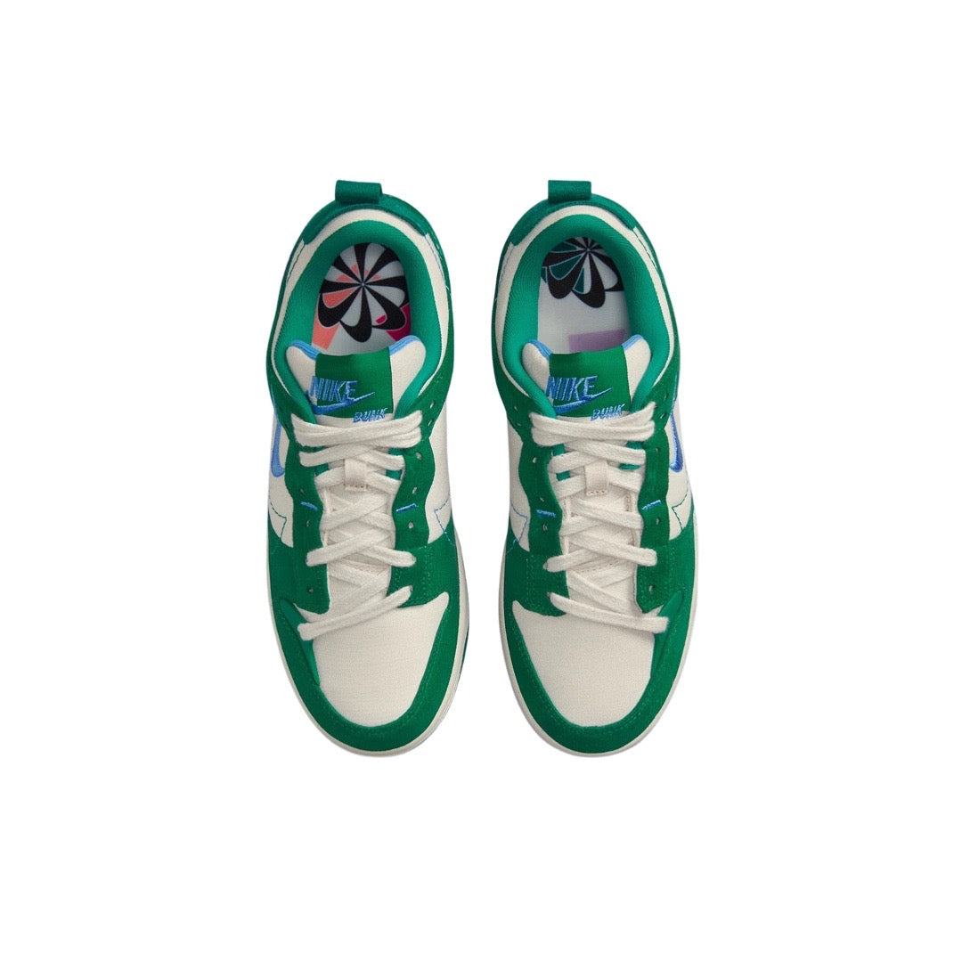 Women's Dunk Low Disrupt 2 White Green University Blue Phantom