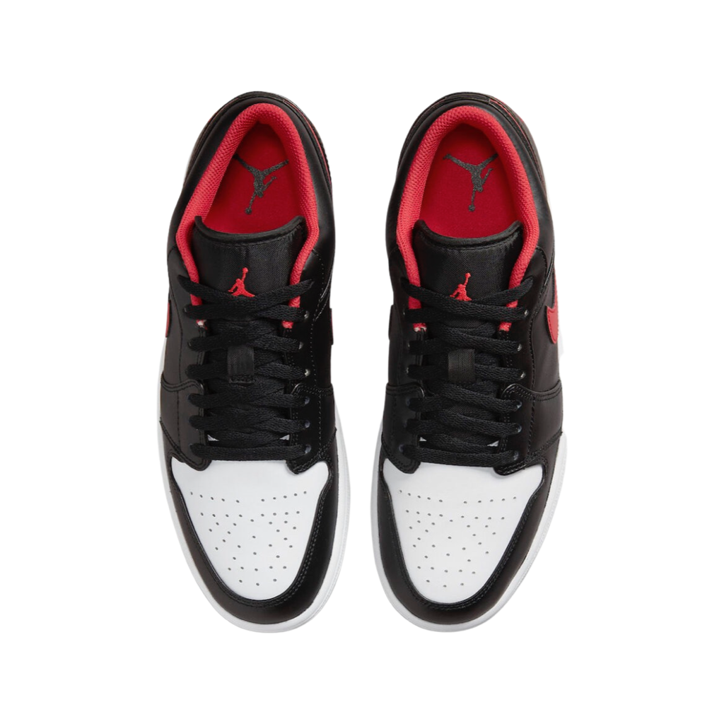 Air Jordan 1 Low White Toe Black Fire Red White