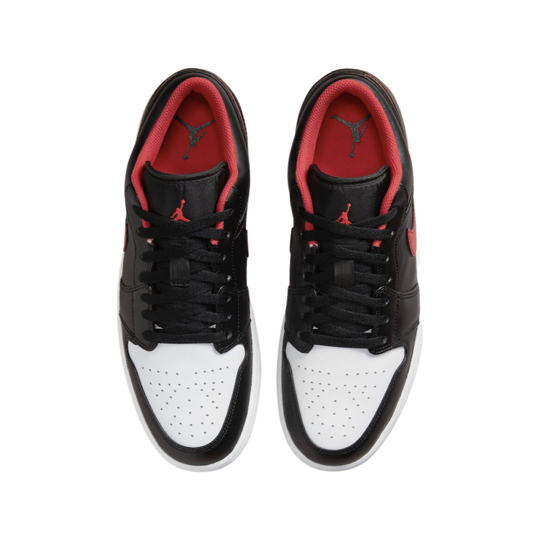 Air Jordan 1 Low White Toe Black Fire Red White