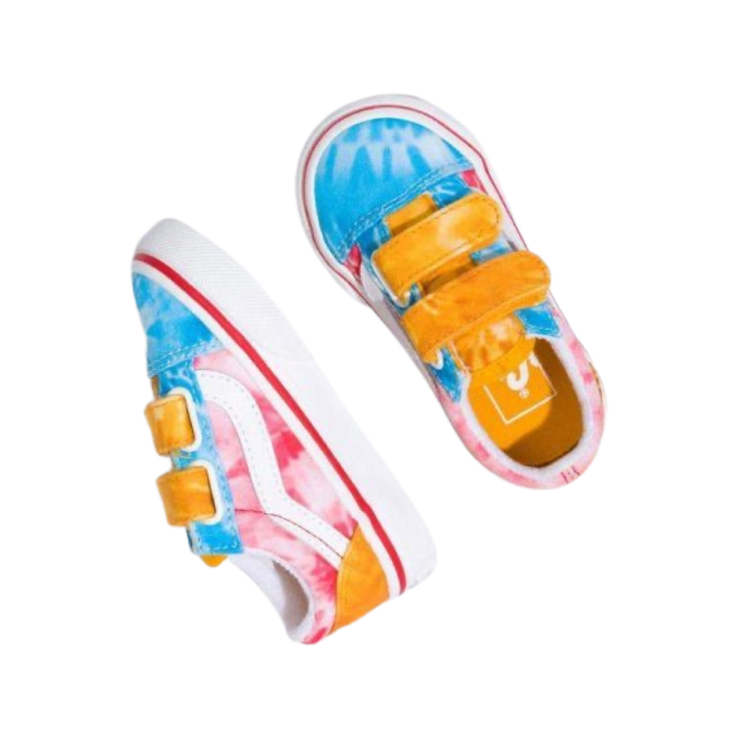 Toddler Old Skool Tie Dye Block Multi True White